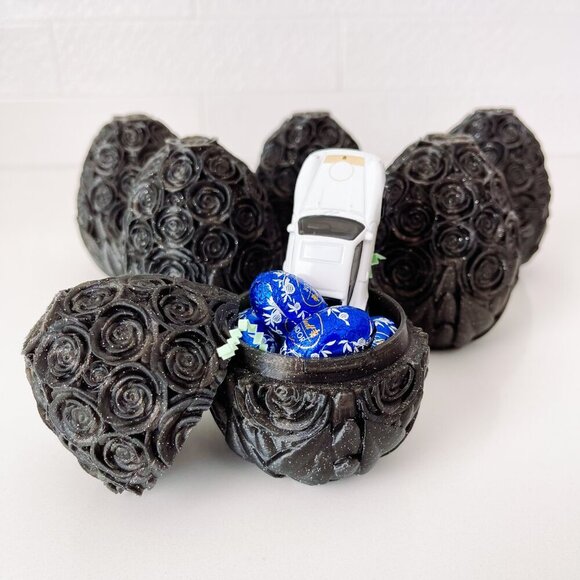 Rose-Covered Easter Eggs โ Handcrafted Party Favors, Spring Decor, Wedding Gifts - Picture 9 of 10